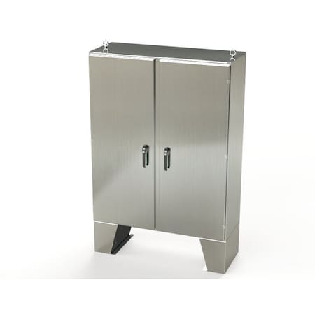 Saginaw Control & Engineering 3 Point Latch with Padlock/Keylock Handle Electrical Enclosures, 60 in H, 18 in D, 48 in W SCE-60EL4818SSLPPL